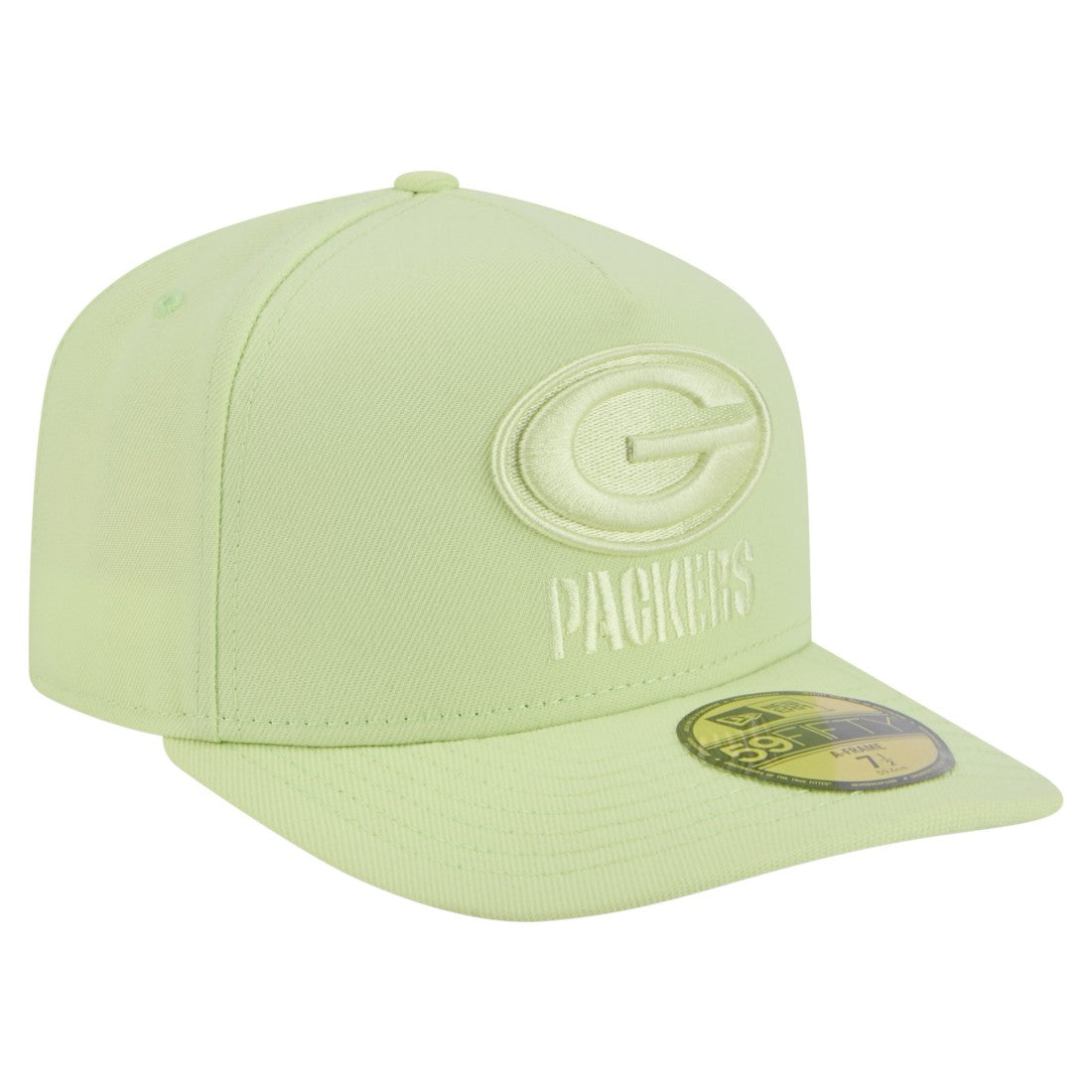 Green Bay Packers New Era Color Pack A-Frame 59FIFTY Fitted Hat Light Green