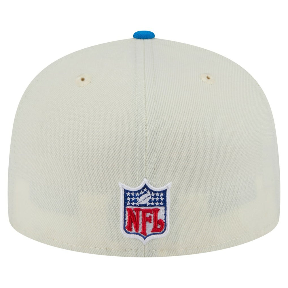 Detroit Lions New Era Main 59FIFTY Fitted Hat Cream/Blue