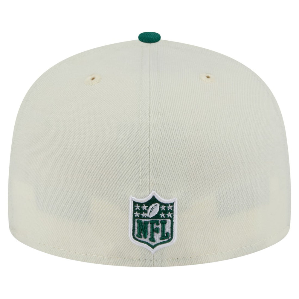 New York Jets New Era Main 59FIFTY Fitted Hat Cream/Green
