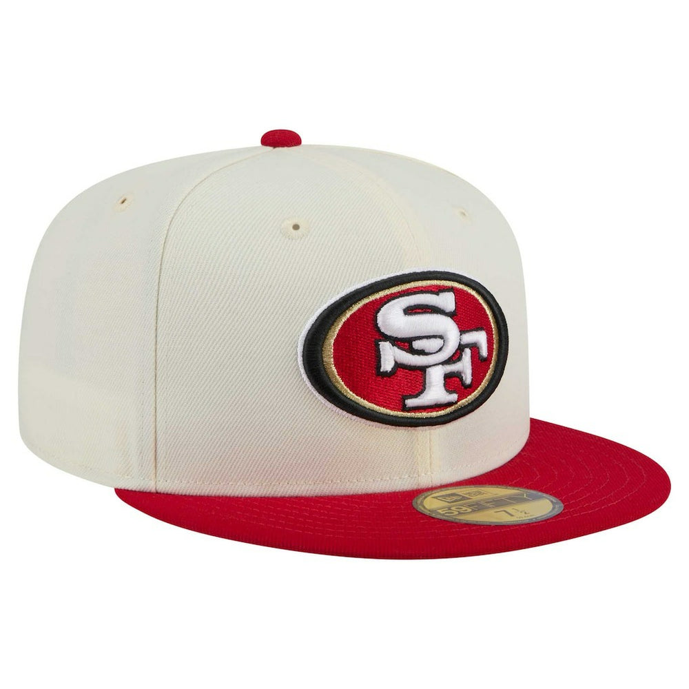 San Francisco 49ers New Era Main 59FIFTY Fitted Hat Cream/Scarlet