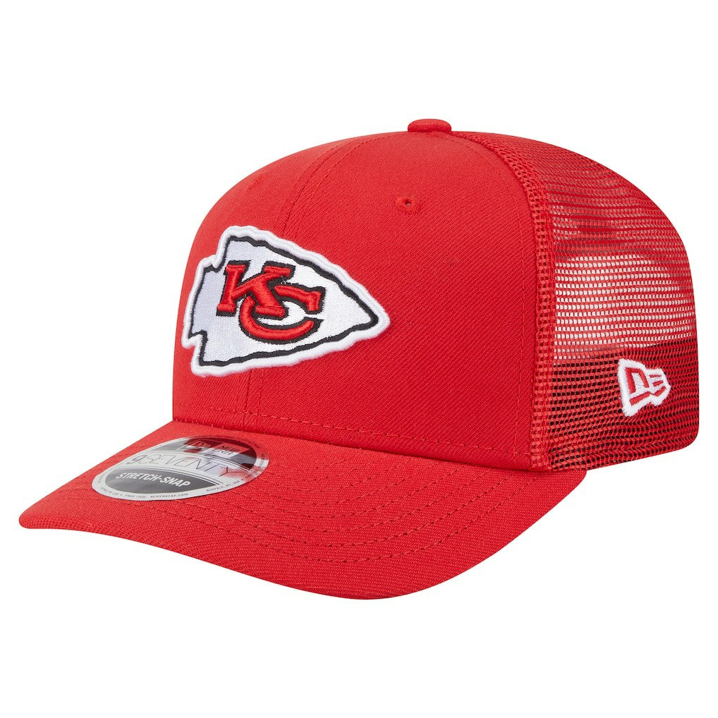 Kansas City Chiefs New Era Main Trucker 9SEVENTY Stretch-Snap Hat Red