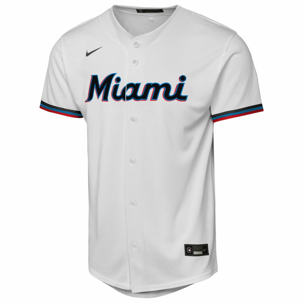 Miami Marlins Nike Youth Home Replica Jersey - White - Nike Online