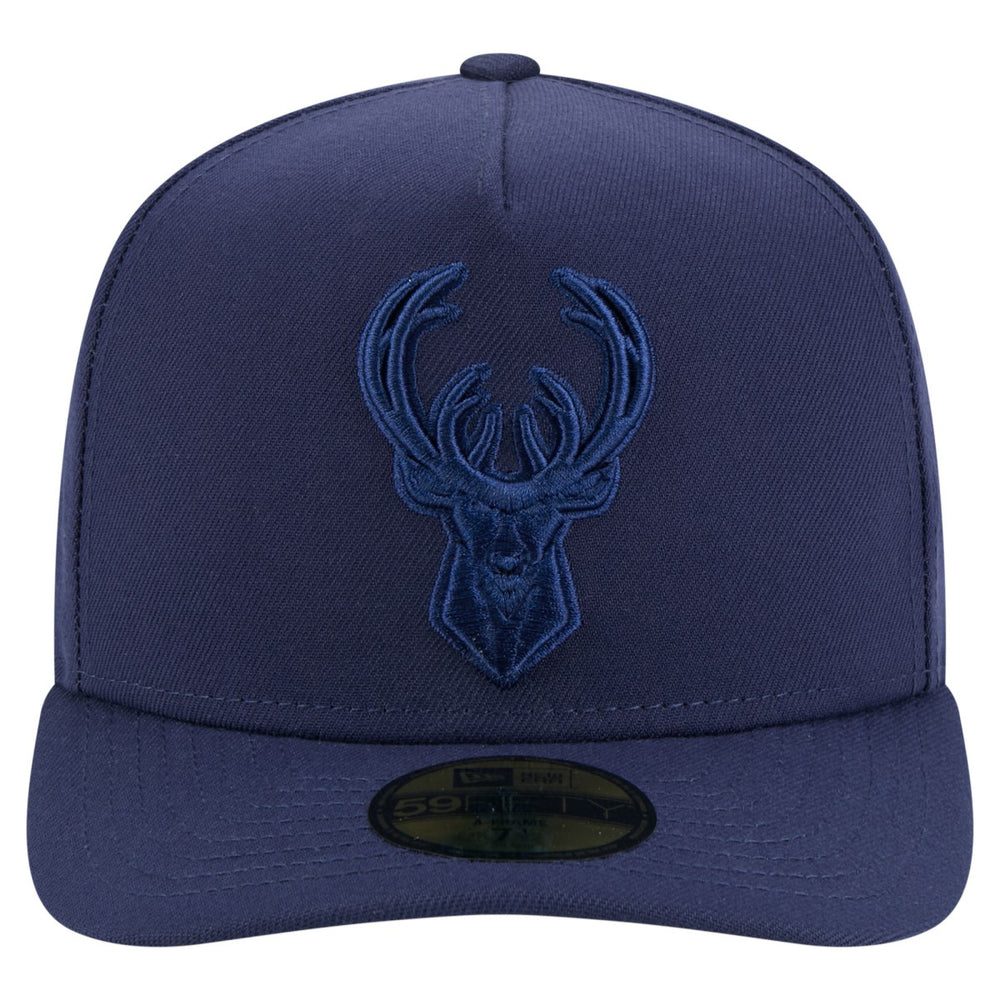 Milwaukee Bucks Colorpack A-Frame Pinch Front 59FIFTY Fitted Hat Navy | New Era discount