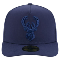 Milwaukee Bucks Colorpack A-Frame Pinch Front 59FIFTY Fitted Hat Navy | New Era discount