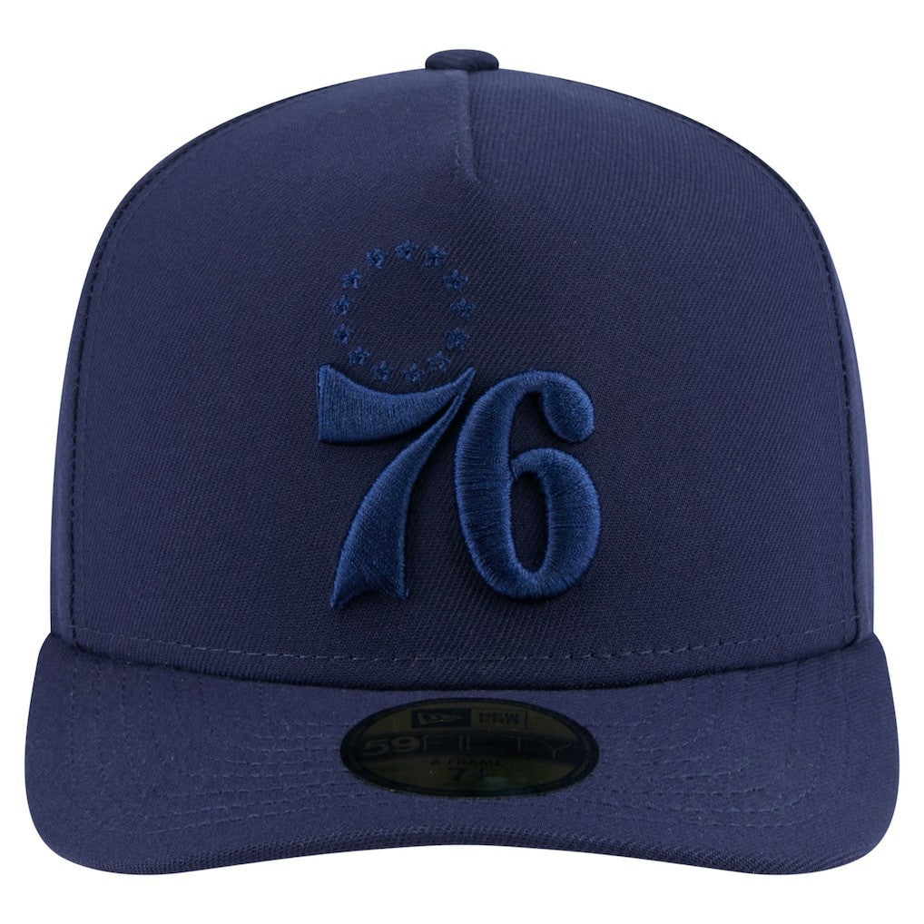 Philadelphia 76ers Colorpack A-Frame Pinch Front 59FIFTY Fitted Hat Navy | New Era outlet