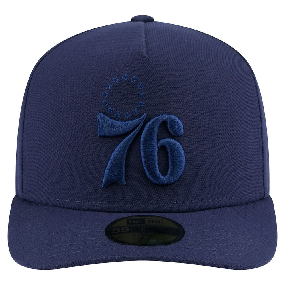 Philadelphia 76ers Colorpack A-Frame Pinch Front 59FIFTY Fitted Hat Navy | New Era outlet