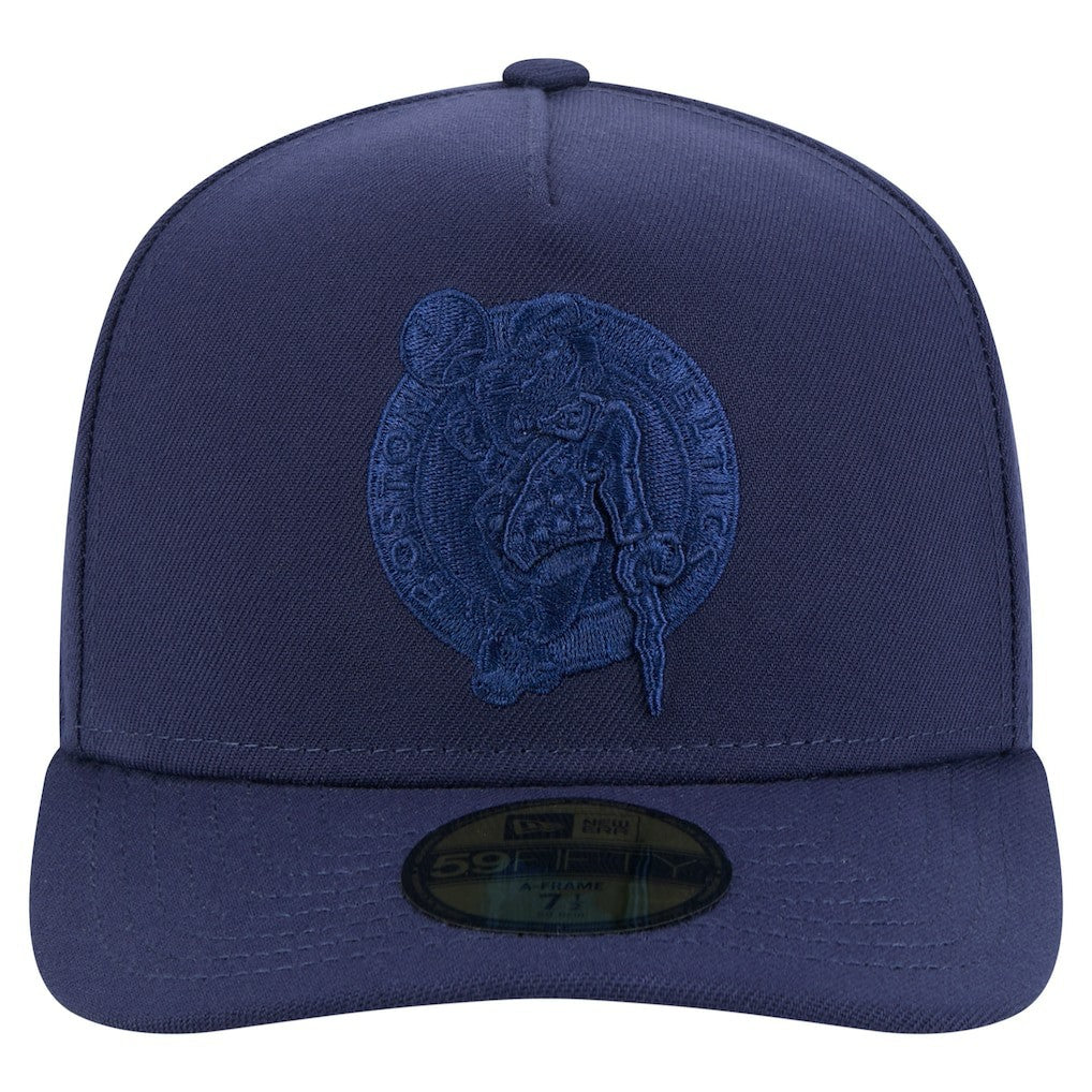 Boston Celtics Colorpack A-Frame Pinch Front 59FIFTY Fitted Hat Navy | New Era US