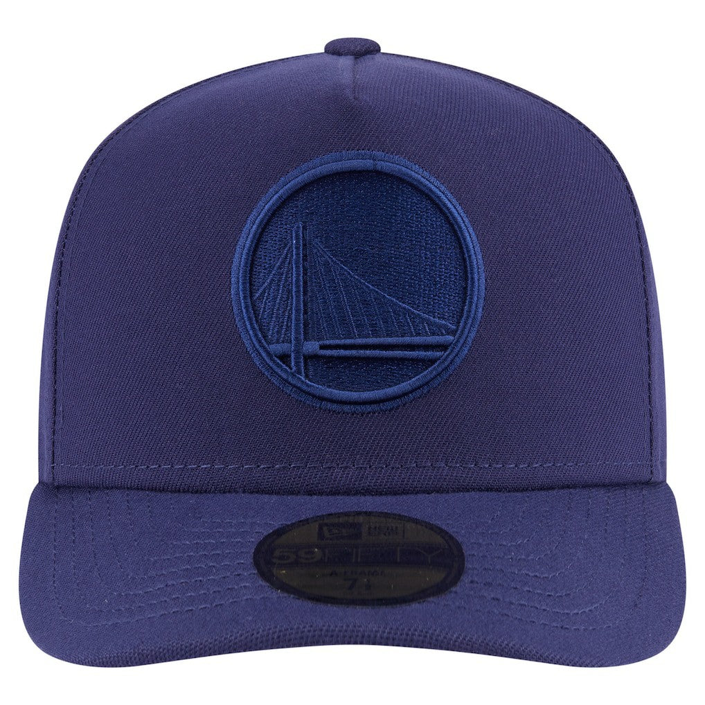 Golden State Warriors Colorpack A-Frame Pinch Front 59FIFTY Fitted Hat for sale Navy | New Era Near Me