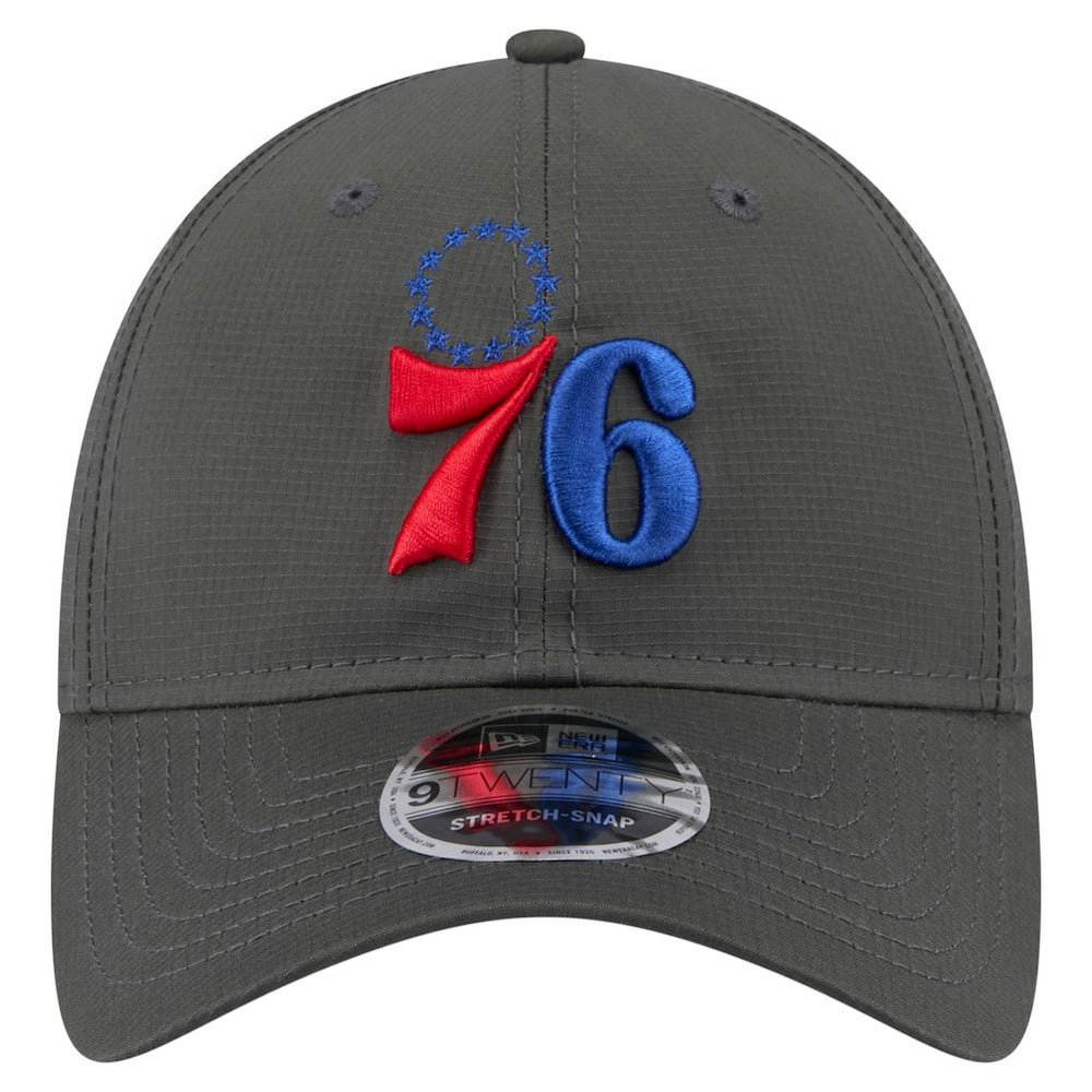 Philadelphia 76ers Active Ripstop 9TWENTY Adjustable Hat Charcoal | New Era Lifestyle