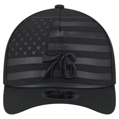 Philadelphia 76ers Game Day Flag A-Frame 9FORTY Adjustable Hat Black | New Era for sale