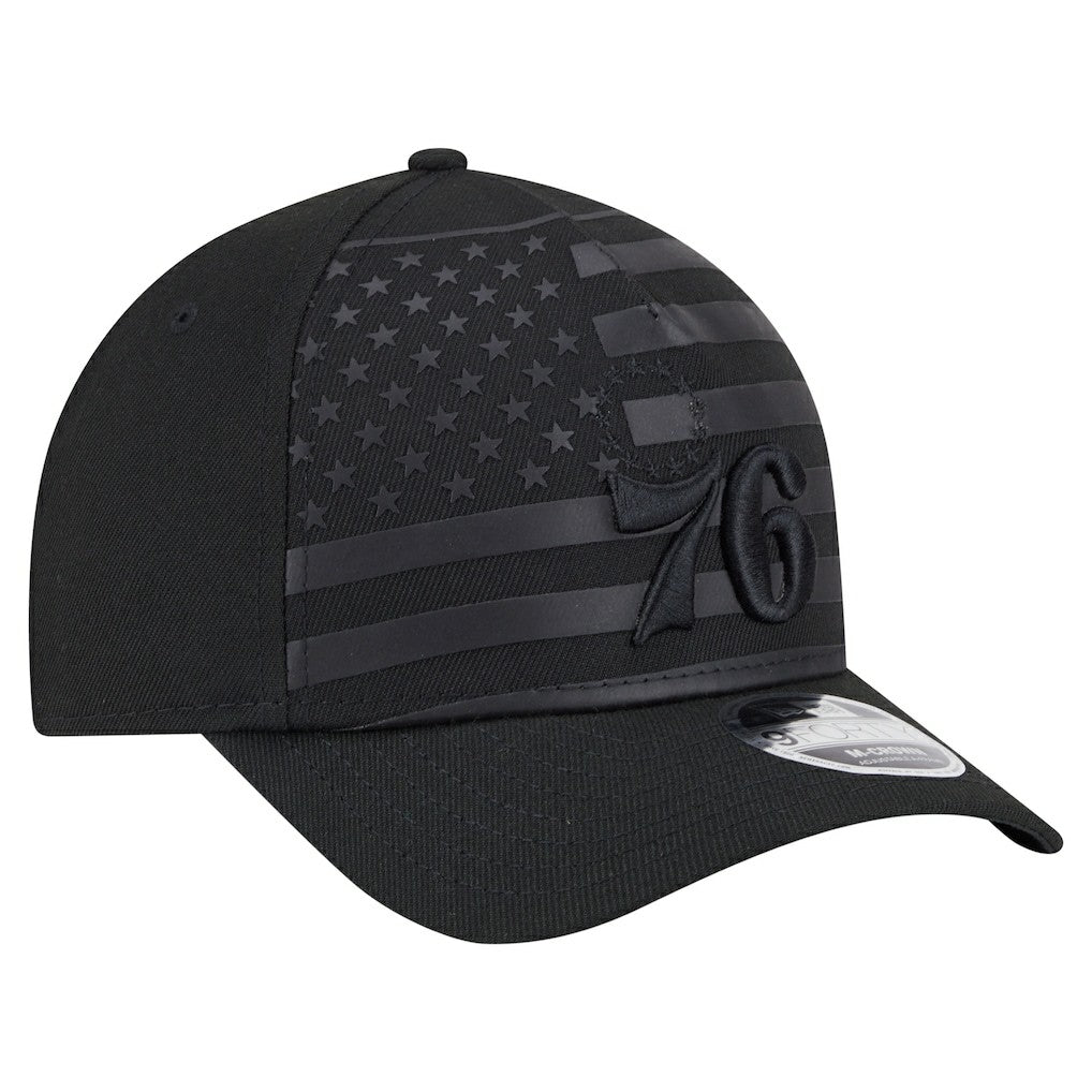 Philadelphia 76ers Game Day Flag A-Frame 9FORTY Adjustable Hat Black | New Era for sale