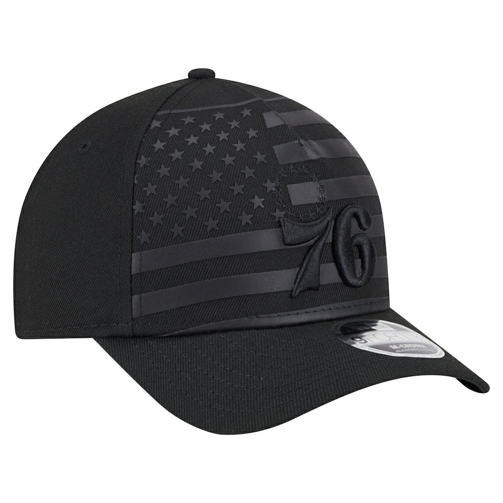 Philadelphia 76ers Game Day Flag A-Frame 9FORTY Adjustable Hat Black | New Era for sale