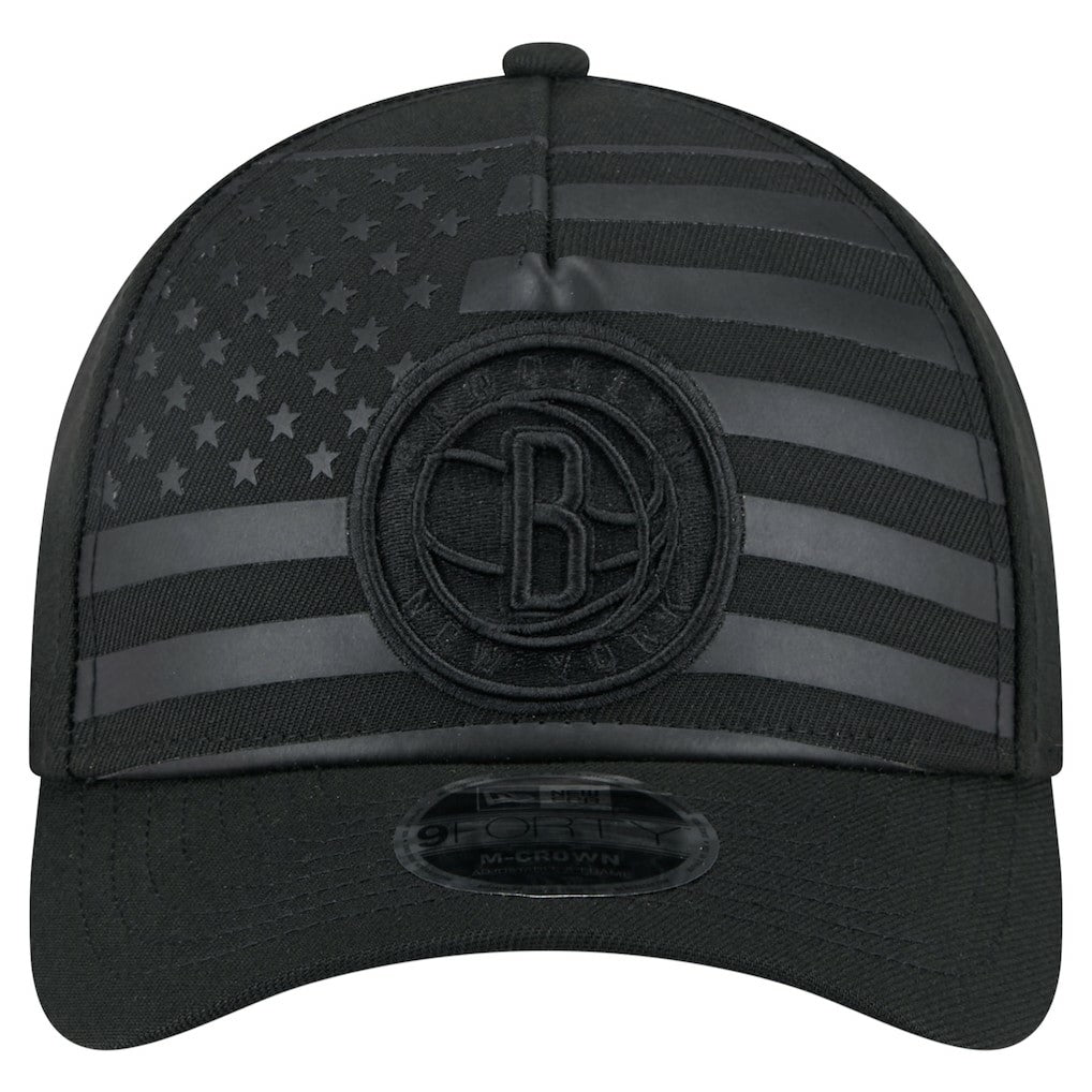 Brooklyn Nets Game Day Flag A-Frame 9FORTY Adjustable Hat Black | New Era online
