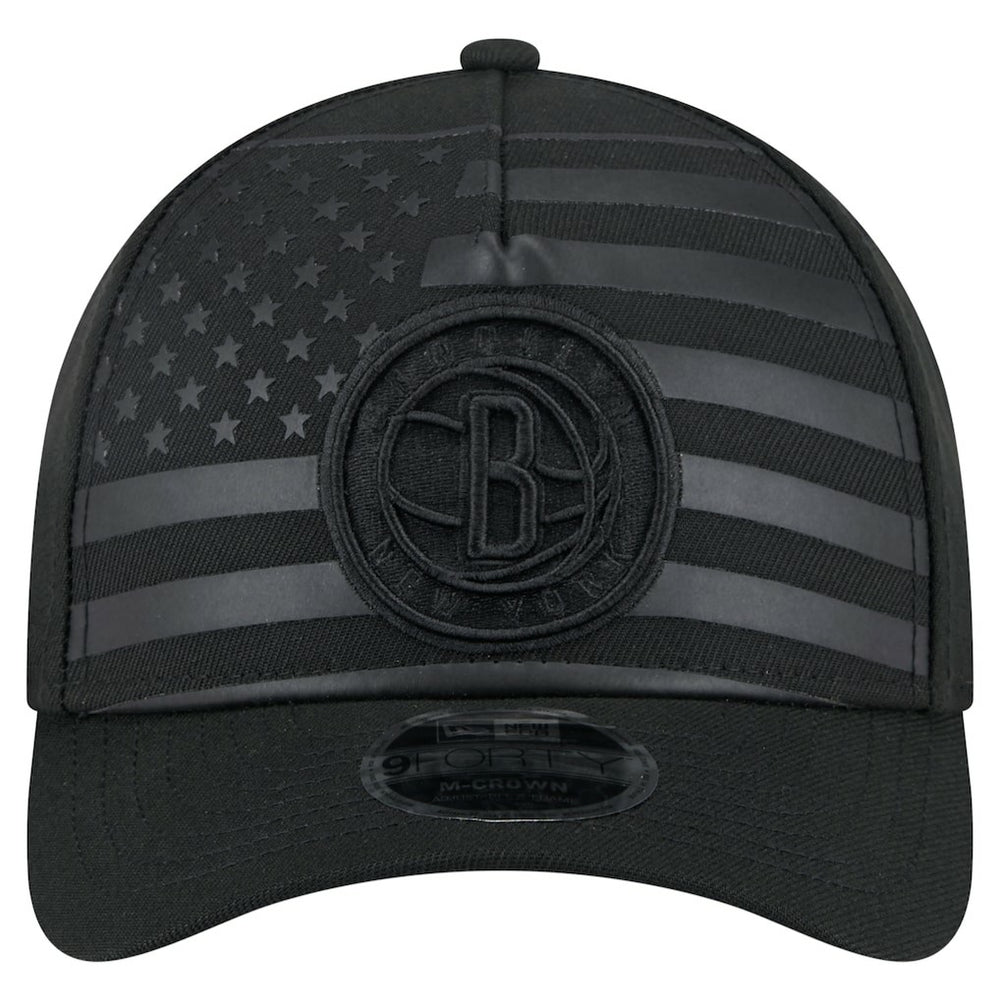 Brooklyn Nets Game Day Flag A-Frame 9FORTY Adjustable Hat Black | New Era online