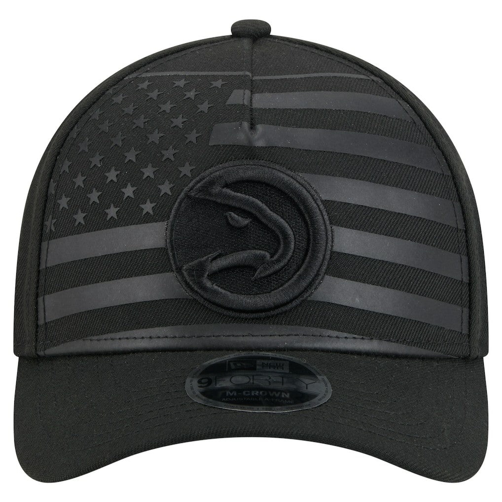 Atlanta Hawks Game Day Flag A-Frame 9FORTY Adjustable Hat Black | New Era outlet