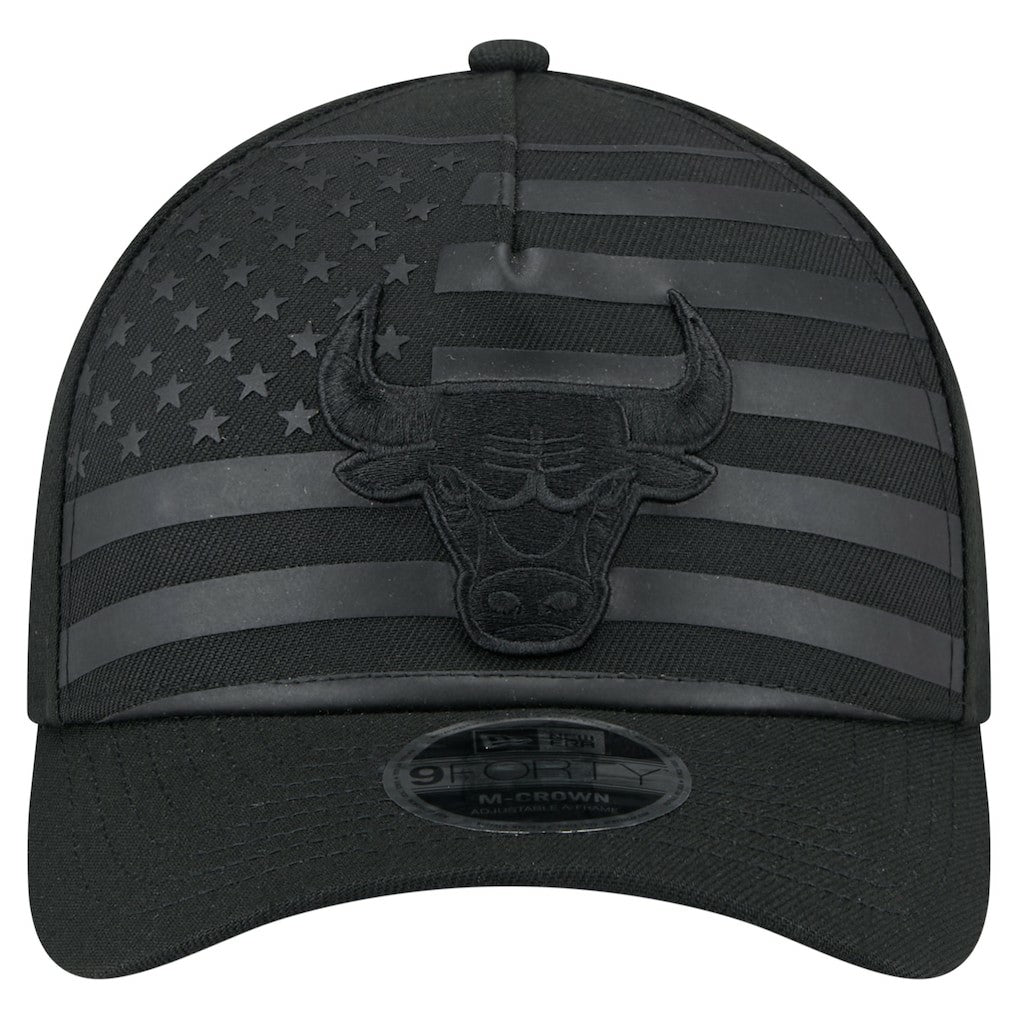 Chicago Bulls Game Day Flag A-Frame 9FORTY Adjustable Hat Black | New Era Lifestyle