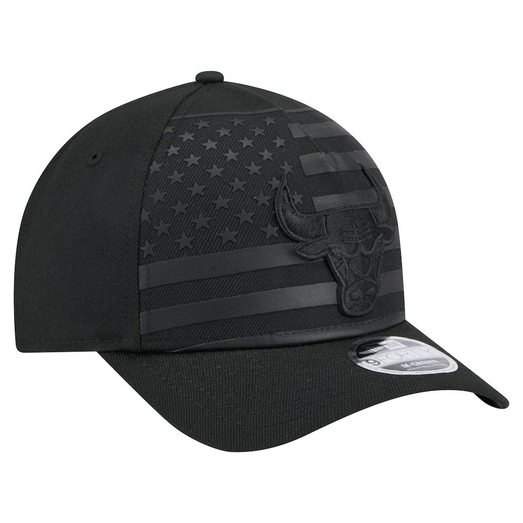 Chicago Bulls Game Day Flag A-Frame 9FORTY Adjustable Hat Black | New Era Lifestyle