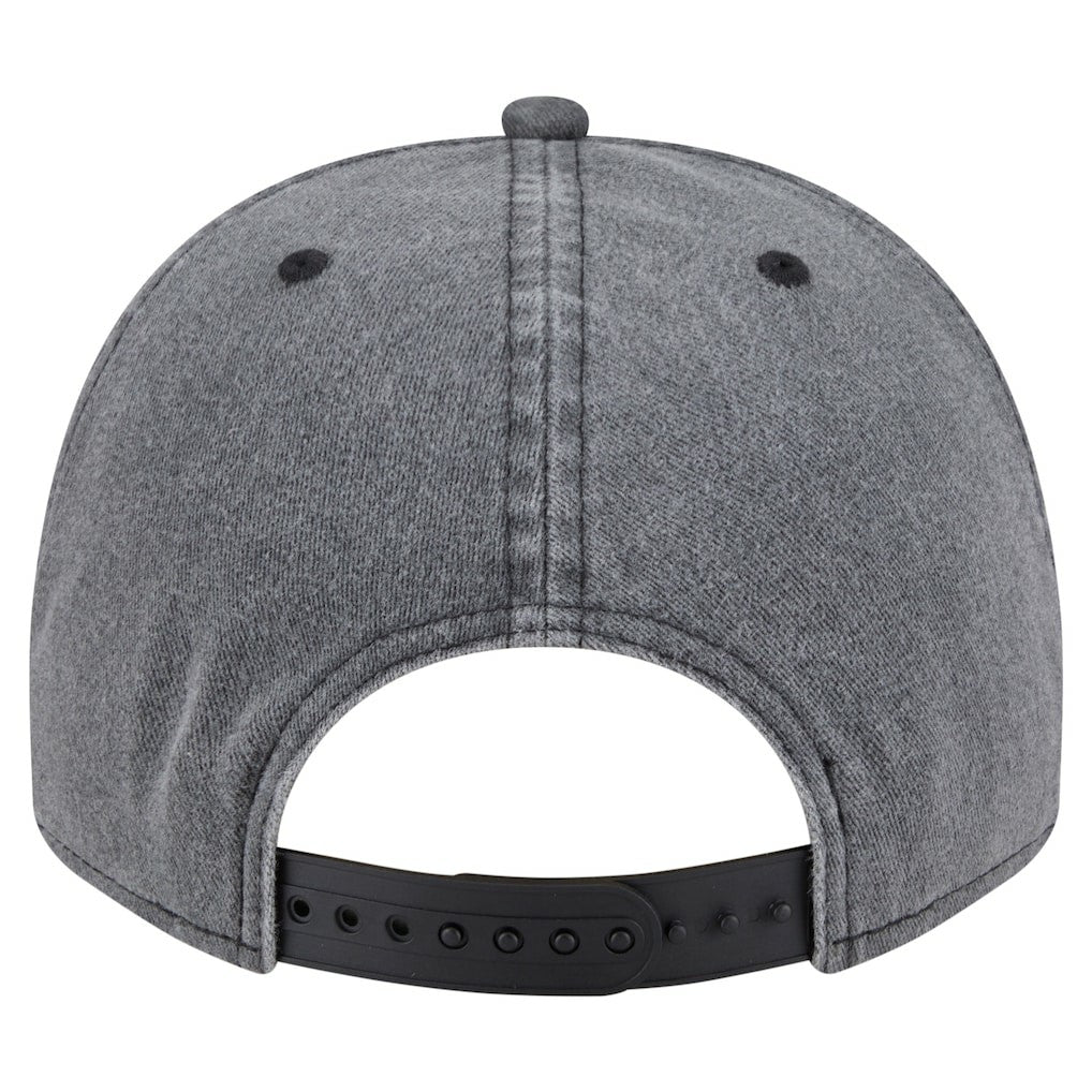 Philadelphia 76ers Throwback Washed Pre-Curved 9FIFTY Snapback Hat Charcoal | New Era