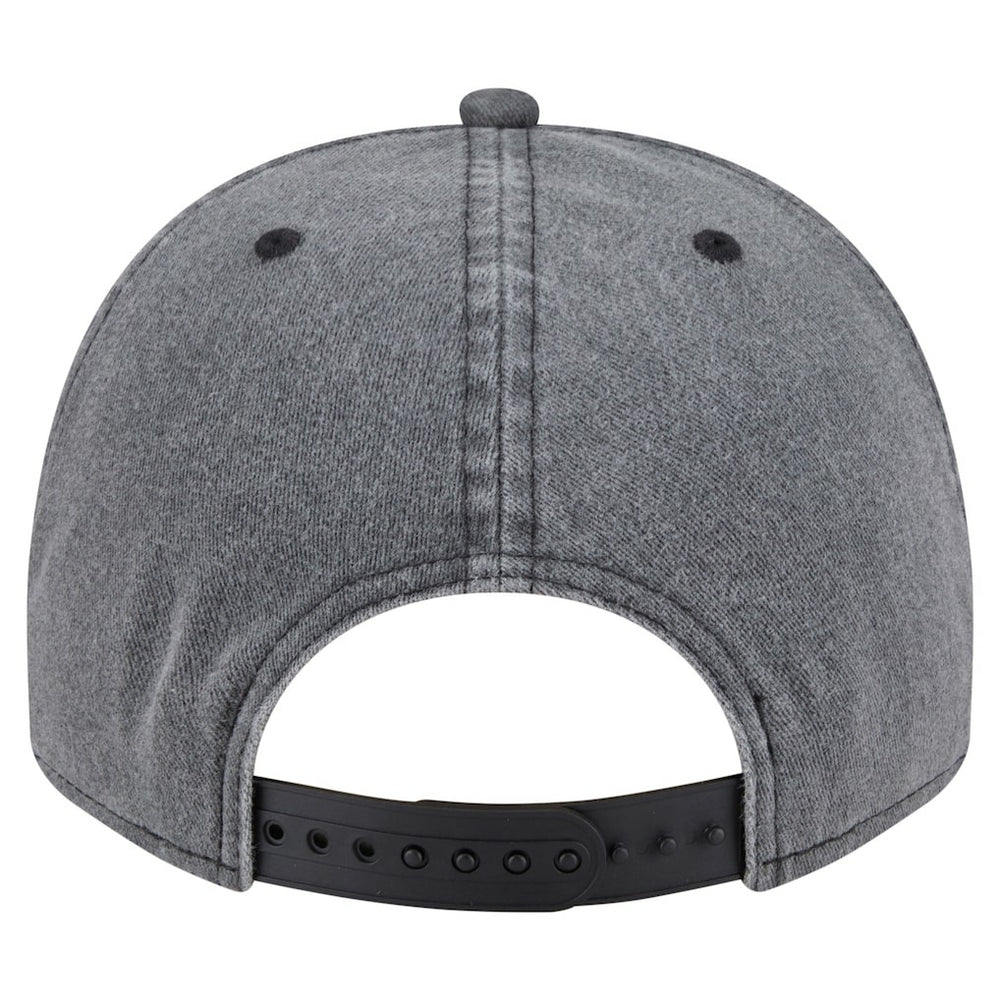 Philadelphia 76ers Throwback Washed Pre-Curved 9FIFTY Snapback Hat Charcoal | New Era