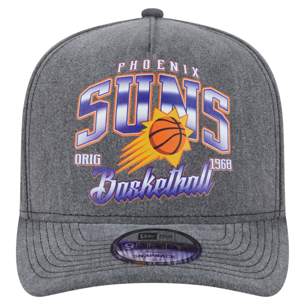 Phoenix Suns Throwback Washed Pre-Curved 9FIFTY Snapback Hat Charcoal | New Era discount