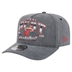 Miami Heat Throwback Washed Pre-Curved 9FIFTY Snapback Hat Charcoal | New Era outlet