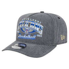 New Orleans Pelicans Throwback Washed Pre-Curved 9FIFTY Snapback Hat Charcoal | New Era Near Me