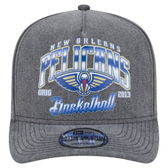 New Orleans Pelicans Throwback Washed Pre-Curved 9FIFTY Snapback Hat Charcoal | New Era Near Me