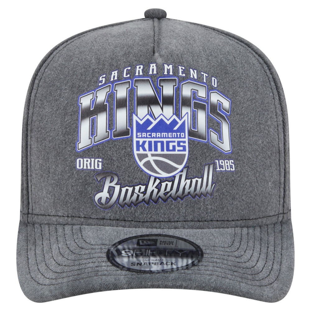 Sacramento Kings Throwback Washed Pre-Curved 9FIFTY Snapback Hat Charcoal | New Era online