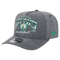 Boston Celtics Throwback Washed Pre-Curved 9FIFTY Snapback Hat Charcoal | New Era Near Me