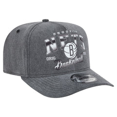 Brooklyn Nets Throwback Washed Pre-Curved 9FIFTY Snapback Hat Charcoal | New Era outlet