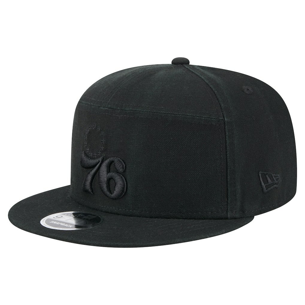 Philadelphia 76ers Adventure Canvas Split Panel 9FIFTY Snapback Hat Black | New Era Near Me