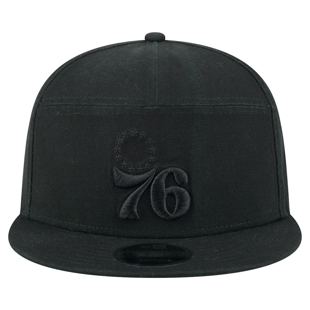 Philadelphia 76ers Adventure Canvas Split Panel 9FIFTY Snapback Hat Black | New Era Near Me