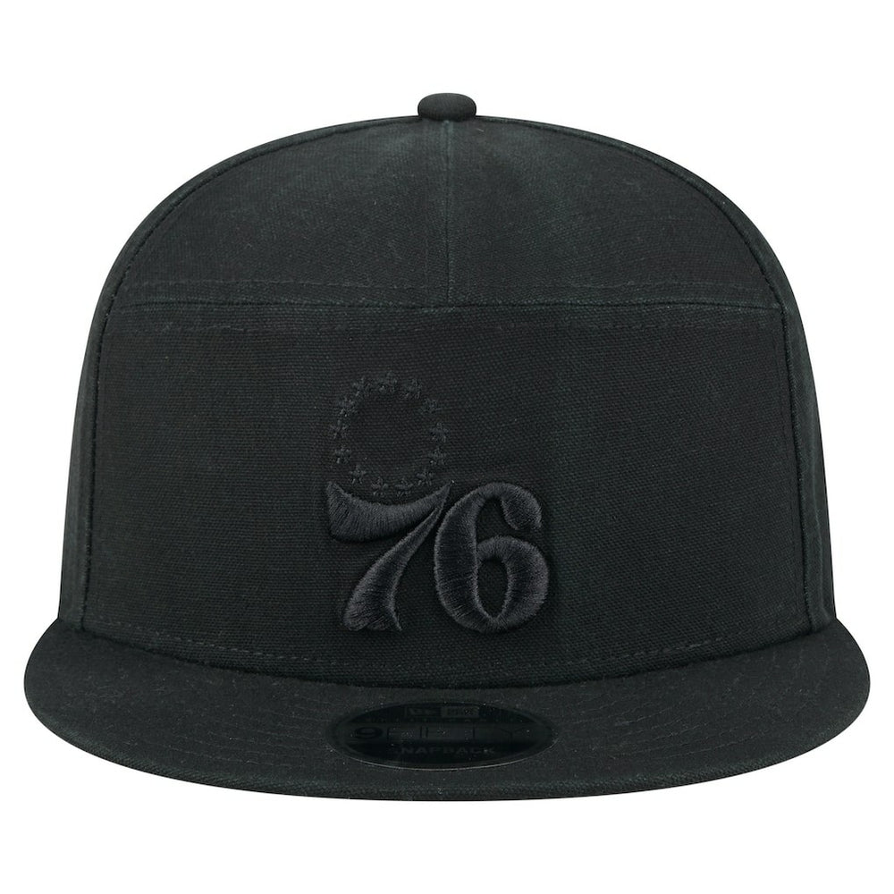 Philadelphia 76ers Adventure Canvas Split Panel 9FIFTY Snapback Hat Black | New Era Near Me