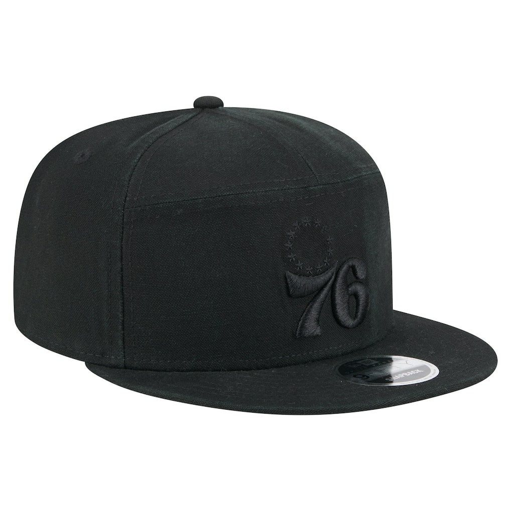 Philadelphia 76ers Adventure Canvas Split Panel 9FIFTY Snapback Hat Black | New Era Near Me