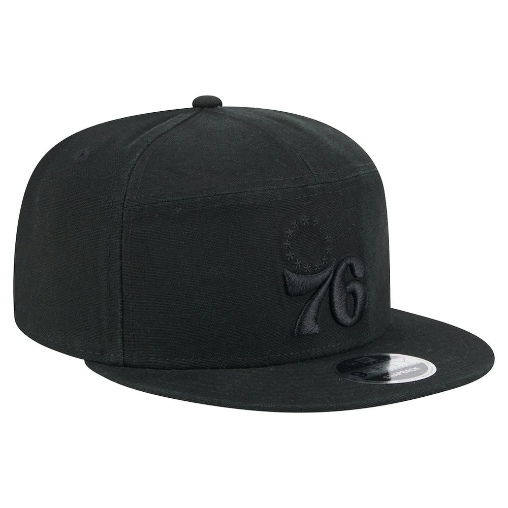 Philadelphia 76ers Adventure Canvas Split Panel 9FIFTY Snapback Hat Black | New Era Near Me