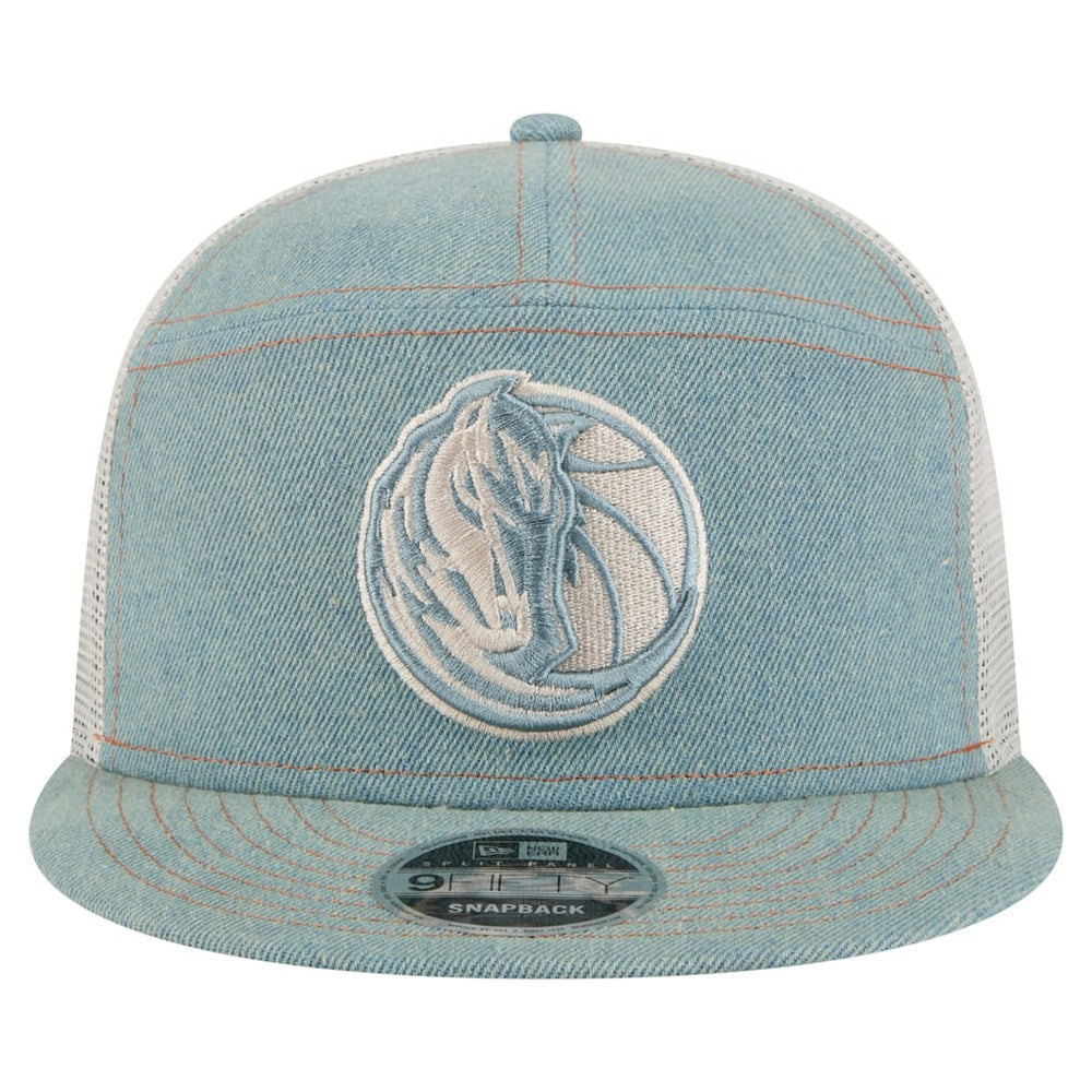 Dallas Mavericks Adventure Denim Split Panel 9FIFTY Snapback Trucker Hat | New Era for sale
