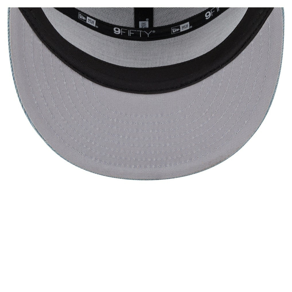 Boston Celtics Adventure Denim Split Panel 9FIFTY Snapback Trucker Hat | New Era discount