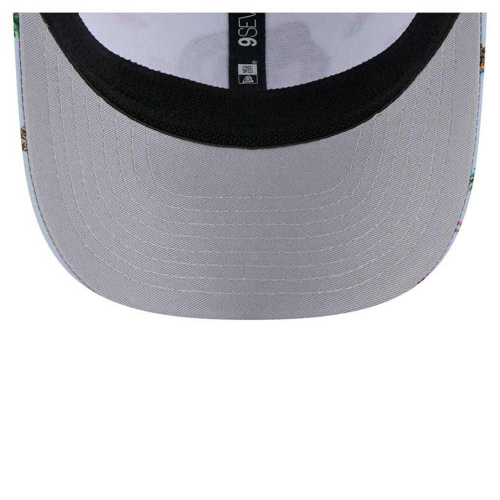 Boston Celtics Adventure Aloha Pattern 9SEVENTY Stretch-Snap Hat Light Blue/Gray | New Era Near Me