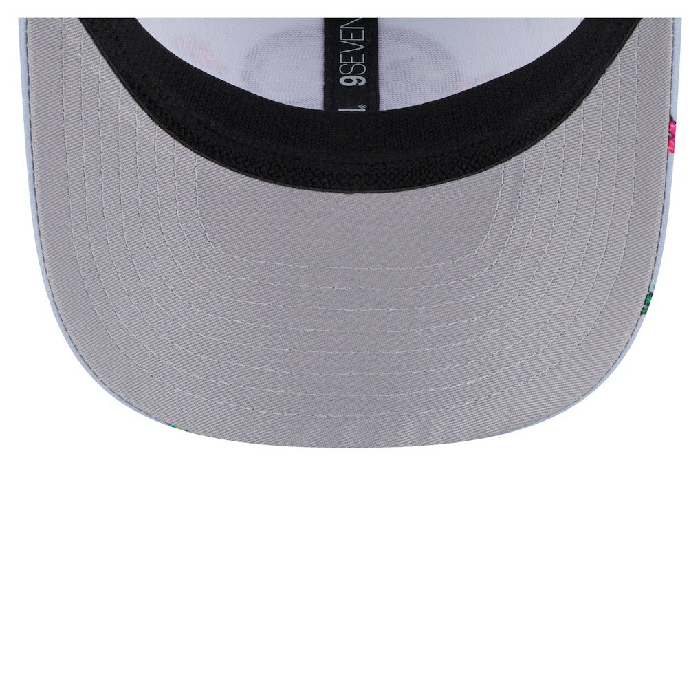 Golden State Warriors Adventure Aloha Pattern 9SEVENTY Stretch-Snap Hat for sale Light Blue/Gray | New Era discount
