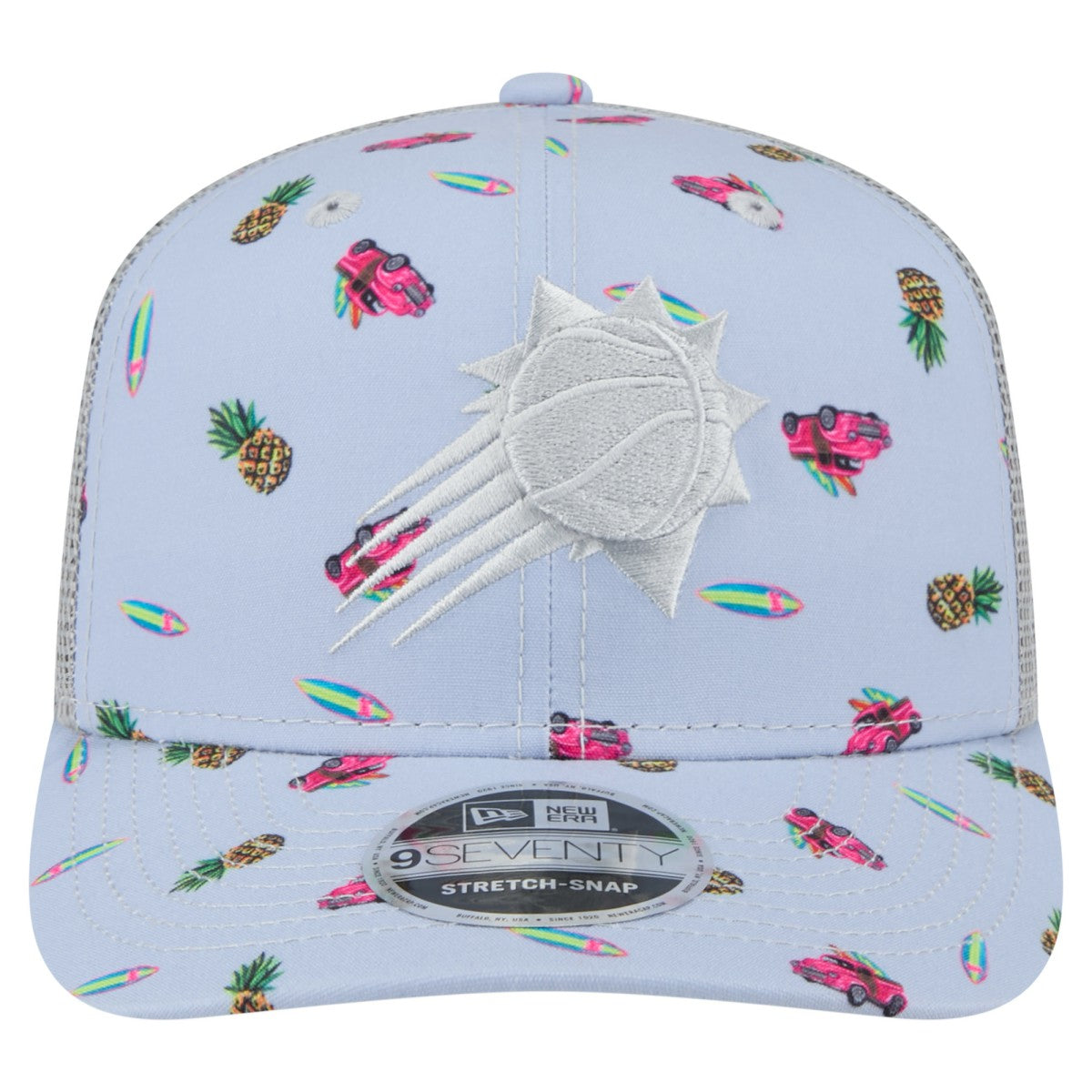 Phoenix Suns Adventure Aloha Pattern 9SEVENTY Stretch-Snap Hat Light Blue/Gray | New Era Near Me