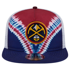 Denver Nuggets Throwback Dye Golfer Snapback Hat for sale Navy/Red | New Era Near Me