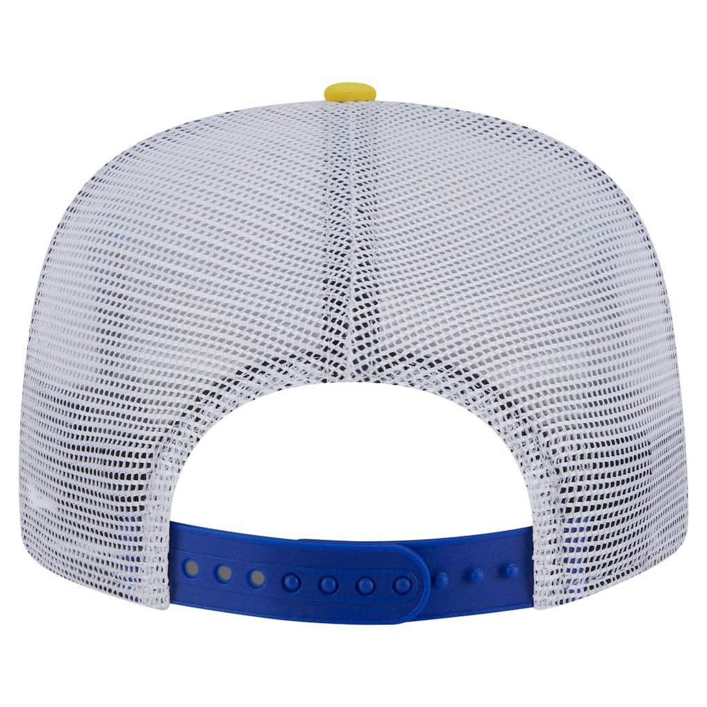 Golden State Warriors Throwback Dye Golfer Snapback Hat for sale Royal/Gold | New Era US