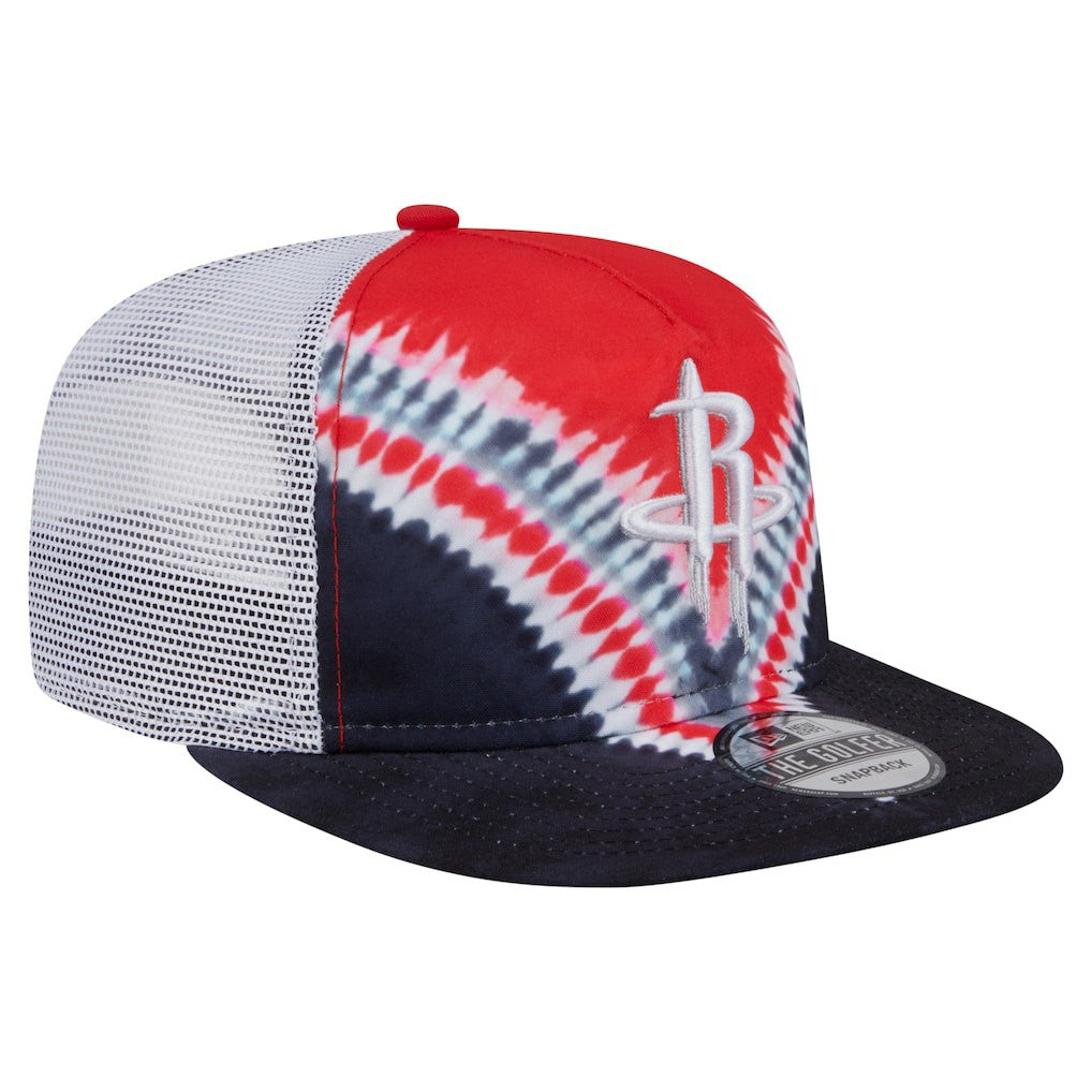 Houston Rockets Throwback Dye Golfer Snapback Hat for sale Black/Red | New Era