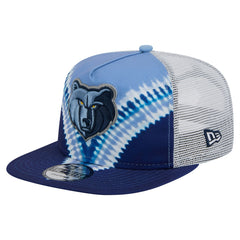 Memphis Grizzlies Throwback Dye Golfer Snapback Hat Navy/Light Blue | New Era Near Me