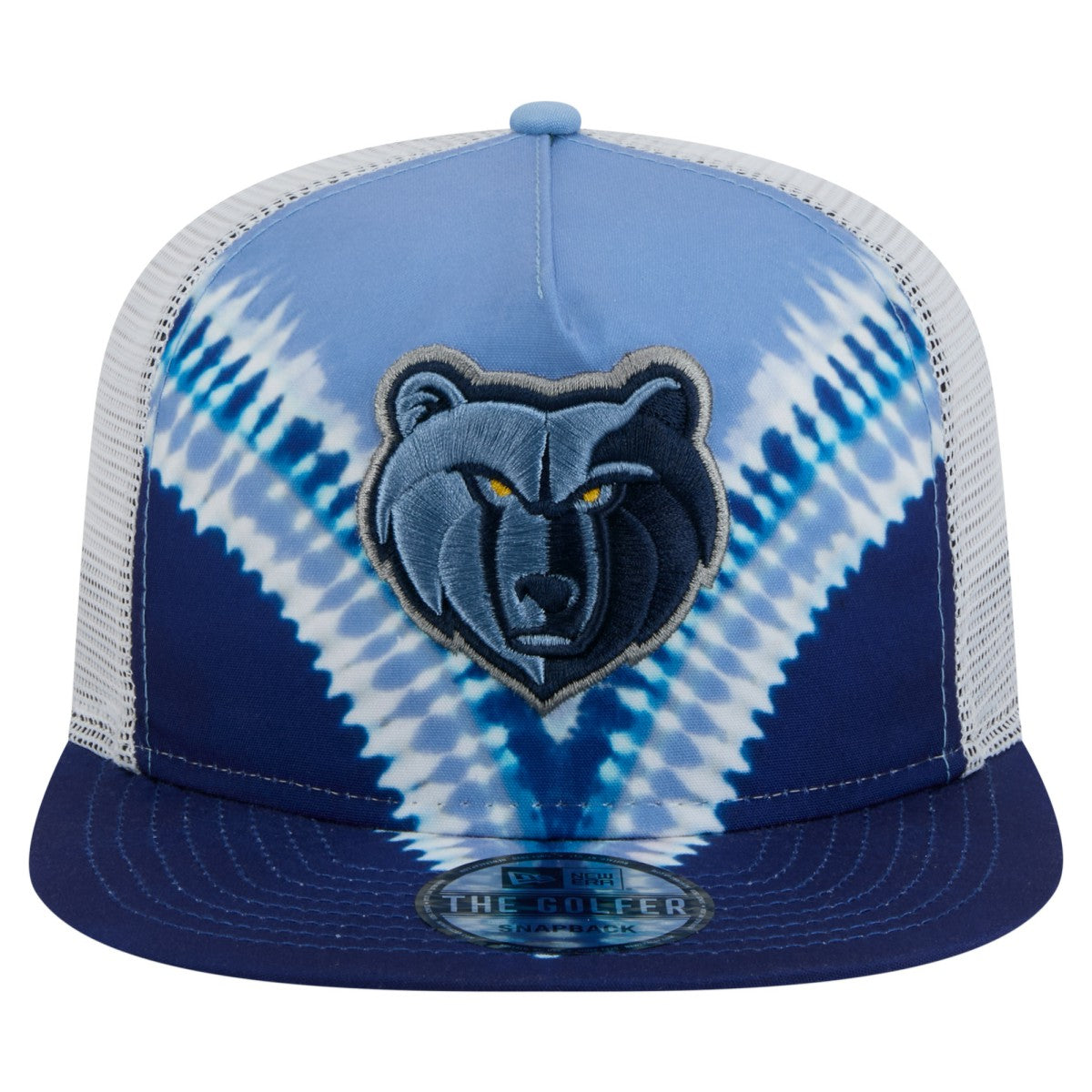 Memphis Grizzlies Throwback Dye Golfer Snapback Hat Navy/Light Blue | New Era Near Me