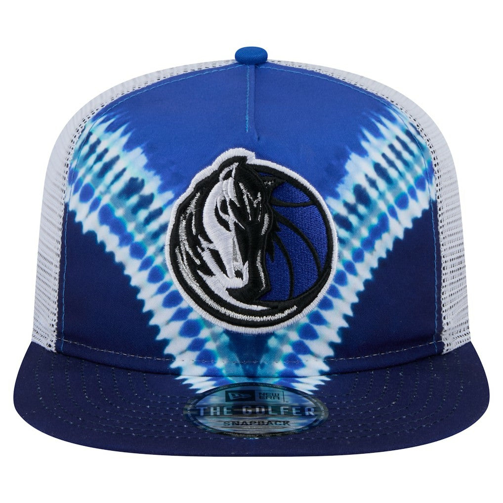 Dallas Mavericks Throwback Dye Golfer Snapback Hat for sale Navy/Blue | New Era