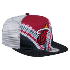 Miami Heat Throwback Dye Golfer Snapback Hat Black/Red | New Era online