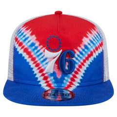 Philadelphia 76ers Throwback Dye Golfer Snapback Hat Royal/Red | New Era Lifestyle