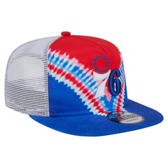 Philadelphia 76ers Throwback Dye Golfer Snapback Hat Royal/Red | New Era Lifestyle