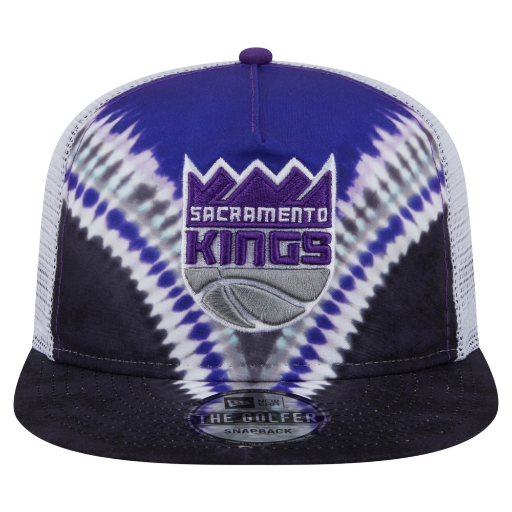 Sacramento Kings Throwback Dye Golfer Snapback Hat Black/Purple | New Era Lifestyle